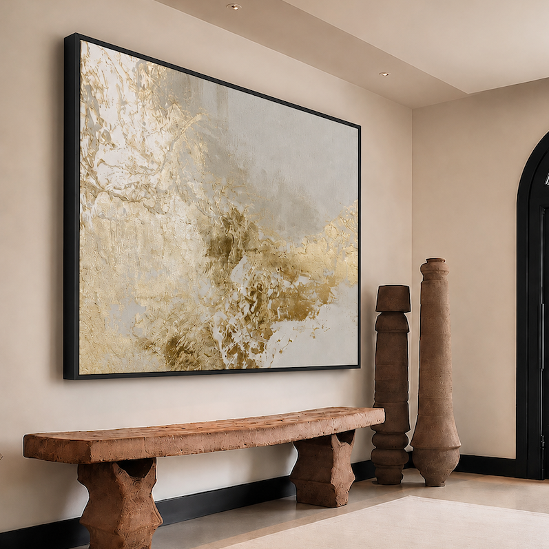Tableau Contemporain - White Gold