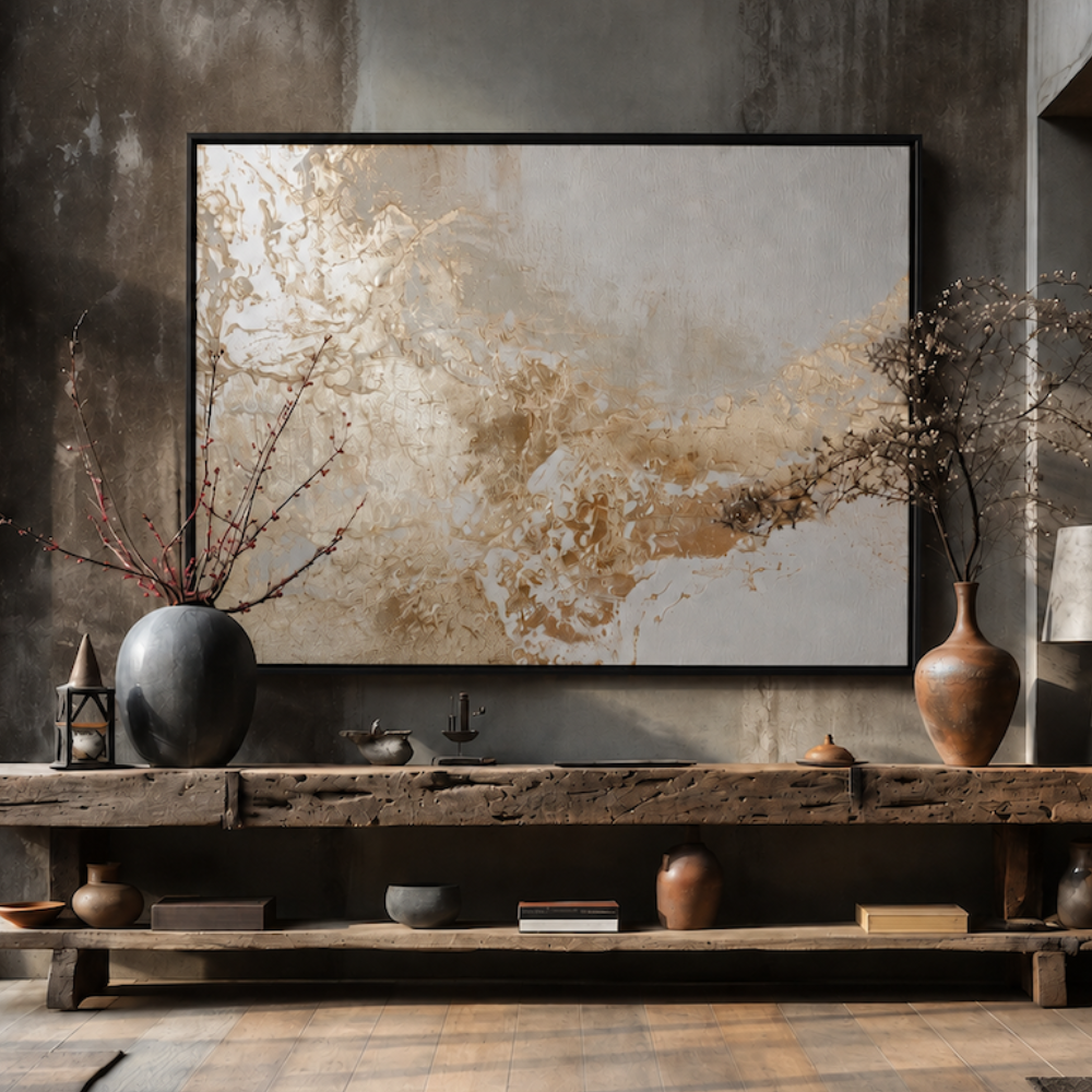 Tableau Contemporain - White Gold