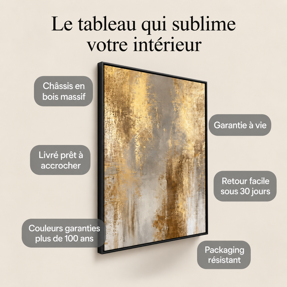 Tableau Contemporain - Gold