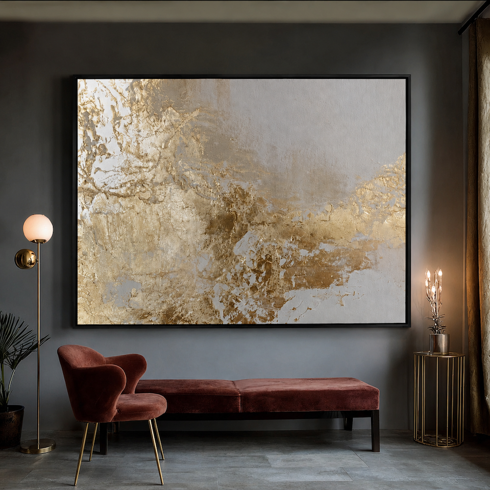 Tableau Contemporain - White Gold